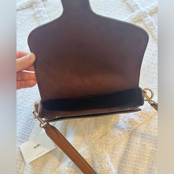 Coach Jade Saddle Bag With Daisy Applique - Picture 9 of 12